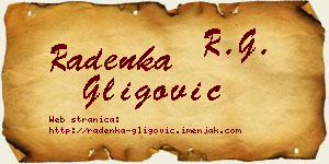 Radenka Gligović vizit kartica